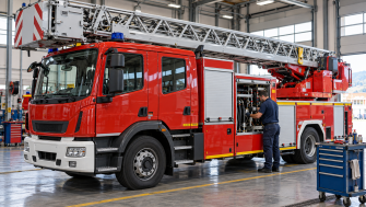 Talleres Sercoin repara las autoescaleras de Bomberos de Las Palmas de Gran Canaria