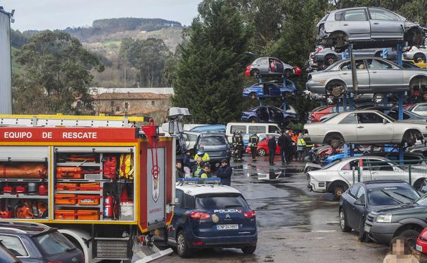 accidente desguace en Torrelavega
