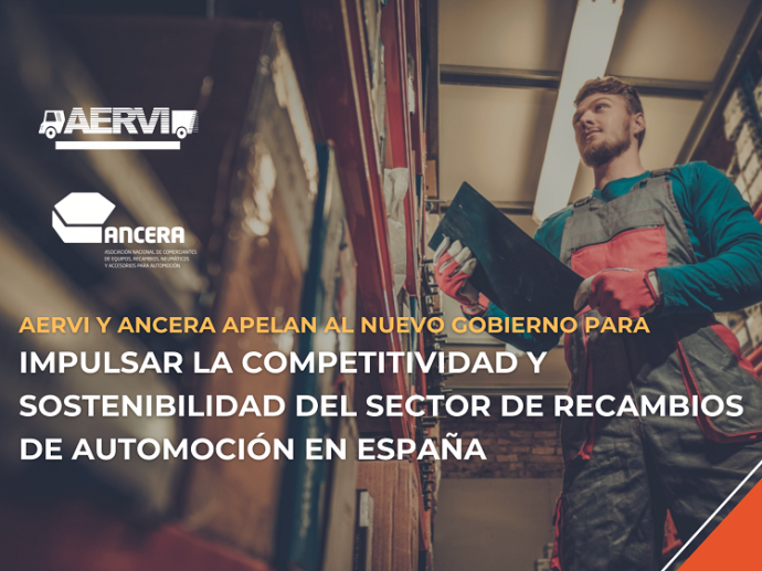 Aervi y Ancera lanzan al nuevo Gobierno sus exigencias para el sector del recambio de automoción