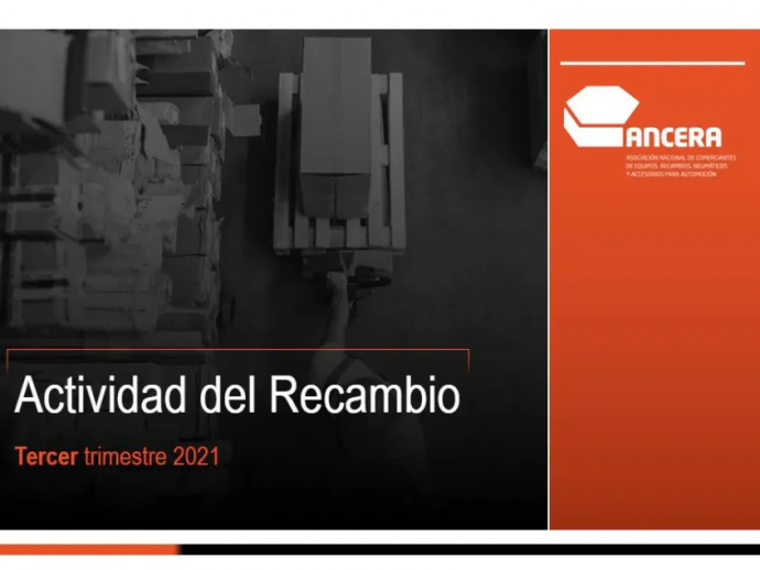 Ancera estudio de actividad sobre distribución de recambios de automoción en tercer trimestre de 2021