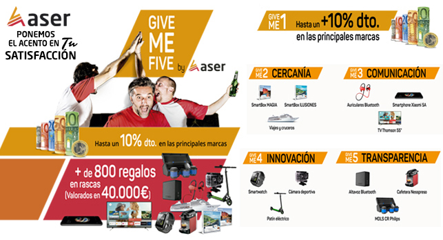 ASER campaña Give Me Five
