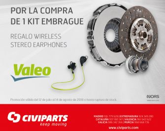 Civiparts premia la compra de kits de embrague con auriculares wireless