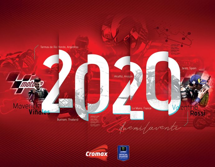 Cromax calendario de pared 2020 Monster Energy Yamaha MotoGP