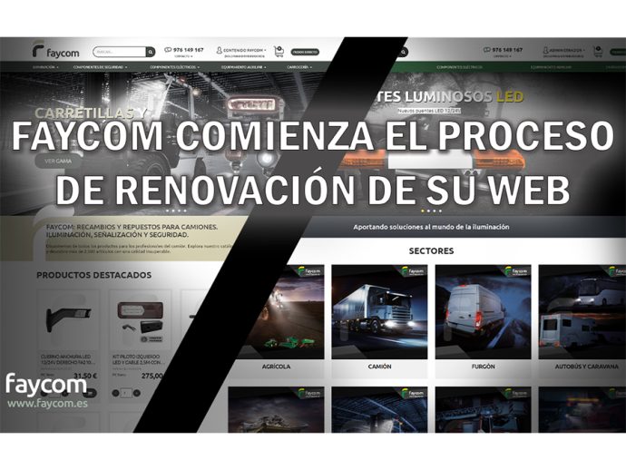 Faycom renovación de su página web especialista en recambios de iluminación para camiones y remolques