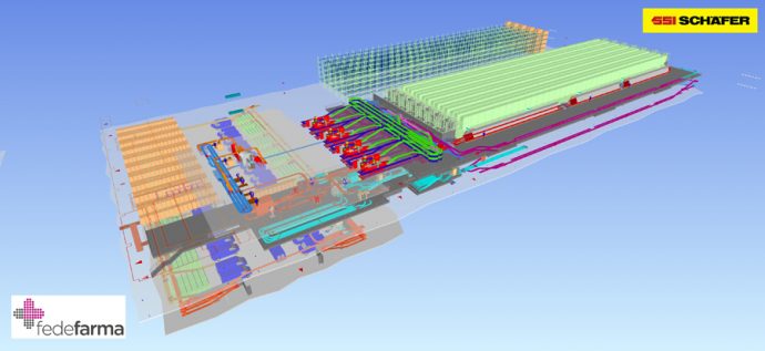 Fedefarma nuevo almacén automático de SSI Schaefer