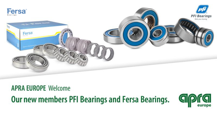 Fersa Bearings y PFI Bearings se unen a APRA Europe para apoyar a los recambistas de automoción