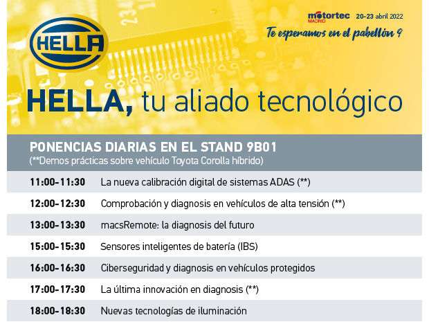 HELLA participación en Motortec Madrid 2022