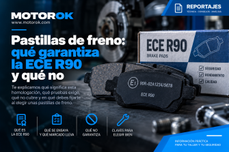 Pastillas de freno: qué garantiza la ECE R90 y qué no