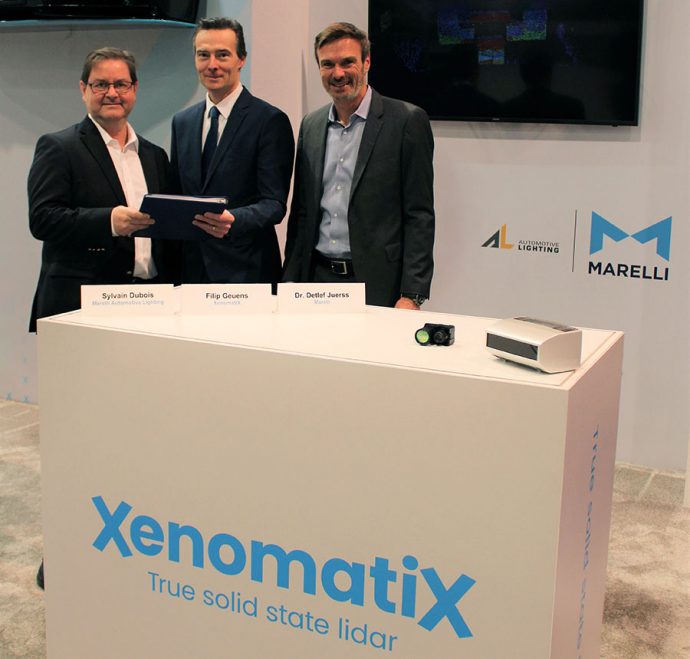 Marelli acuerdo con XenomatiX producción soluciones LiDAR