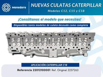 Nuevas culatas de Monedero para motores Caterpillar C18, C15 y C12