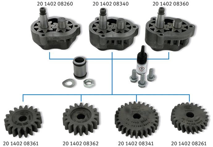 Motorservice kits configurables bombas de aceite BF para motores MAN D08