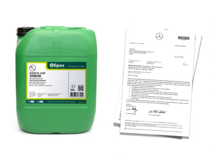 Olipes Averoil UHP 10W40 logra Certificación 228.51 de Mercedes-Benz