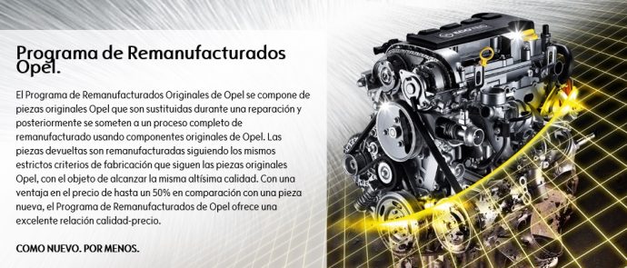 programa de remanufacturados de opel