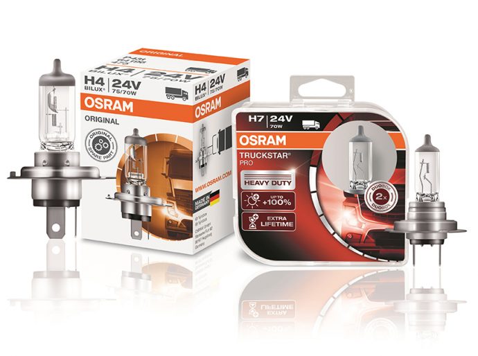 Osram Original y Truckstar Pro gama iluminación 24V para vehículos industriales