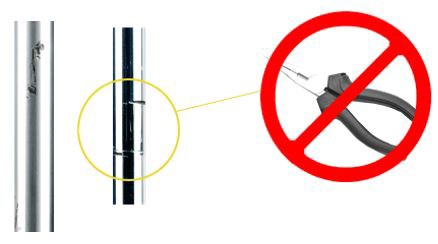 problemas más comunes en los amortiguadores uso de herramientas inadecuadas para sujetar el vástago de la columna de suspensión