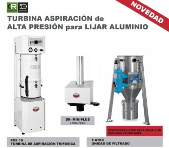 Nuevas soluciones de Reauxi y CAV en aspiración de lijado de aluminio
