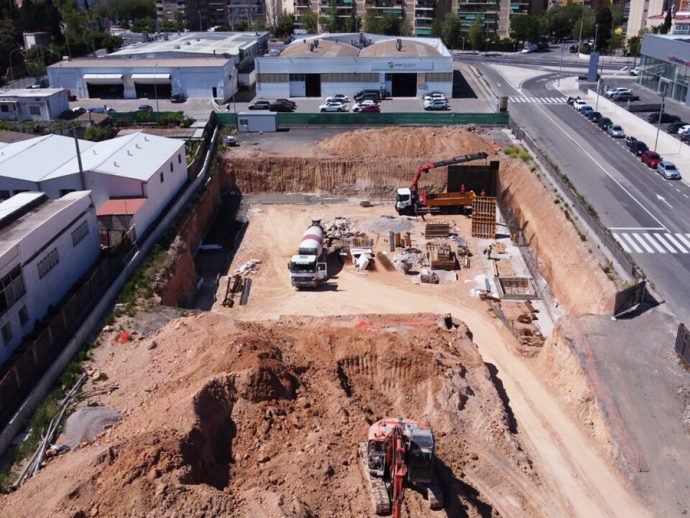 Recanvis Aicrag obras de la nueva sede central en la travesía Carretera de Tarragona