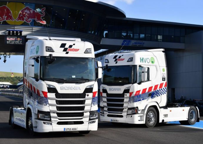 Scania proveedor camiones HVO para MotoGP