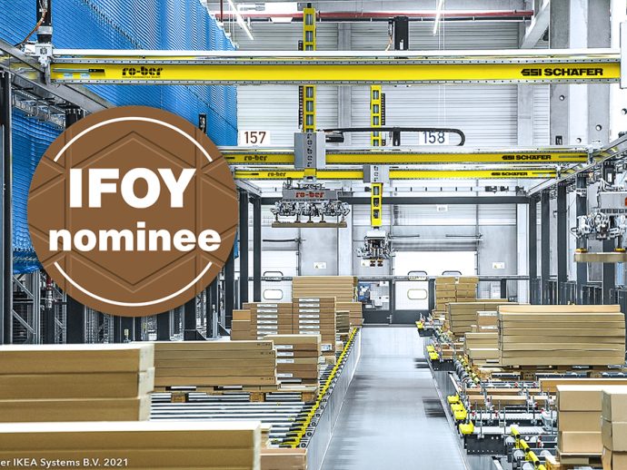 solución robótica automatizada Flat Pack Picking de SSI Schaefer e IKEA opta al Premio IFOY 2022
