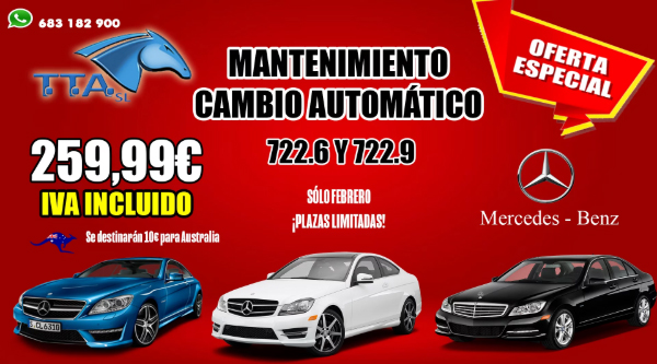 T.T.A. oferta especial mantenimiento cambios automáticos Mercedes-Benz