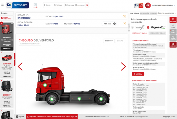 Top Truck lanza soluciones digitales GSmart y Reparación & Mantenimiento para talleres y flotas de vehículo industrial