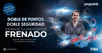 TRW ofrece el doble de puntos en propoints por la compra de sistemas de frenado