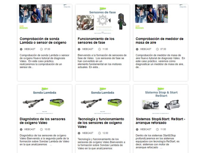 Valeo Tech Care portal de formaciones gratuitas sobre sus productos y sistemas del automóvil