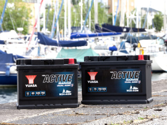 Yuasa nuevas baterías náuticas M24-AGM y M28-AGM gama YBX Active Marine Dual AGM