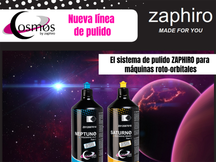 Zaphiro nueva línea de pulimentos Cosmos para máquinas roto-orbitales